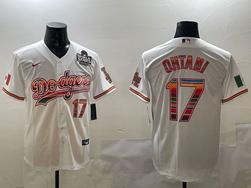 Men Los Angeles Dodgers 17 Ohtani White Game 2025 Nike MLB Jersey style 2263